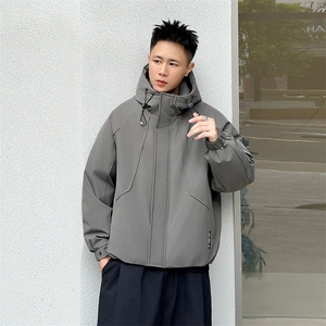 2025新标90白鸭绒连帽男羽绒服日系风外套大码 303-P320图片