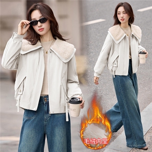 现货2025冬装新款女士时尚经典毛领可脱卸羽绒服图片