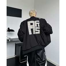 美式秋冬季字母刺绣棒球服潮牌宽松休闲时尚夹克外套，男装夹克，星座410-6（原星座1304-1）