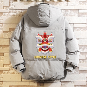 控128加绒面包服男大码羊羔毛衣男MY16185-P100图片