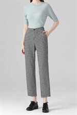 秋冬新款现货，针织小千鸟格显瘦烟管裤白搭款 26-31尺码，其它，艺尚丽人