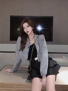 现货小香外套韩版图片