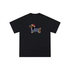 小狗刺绣纯棉250克宽松百搭短袖ZX0183-特批33，男装T恤，星座313A(原308A-2)