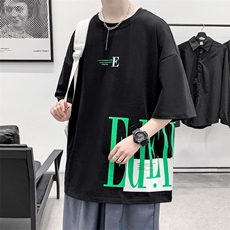 夏装学生纯棉印花短袖T恤2024新款圆领半袖男女1588-P38控价58，男装T恤，电商A441-1