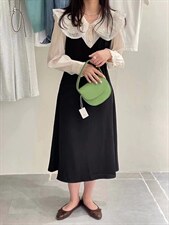 蕾丝翻领假两件连衣裙，女装连衣裙，DIDI&KOKO(3F)