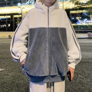2024冬款潮加绒个性棉衣羊羔绒保暖连帽外套男女 921-P110控价158图片