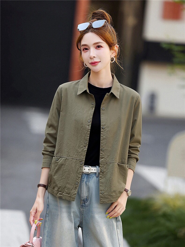 短外套女水洗棉外套,女装短外套,芙芮
