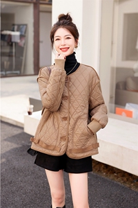 时尚百搭短款棉服女2024冬季新款加厚保暖外套显瘦修身夹克上衣图片