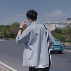 日系衬衫男生韩版休闲潮流宽松工装外套B225-C6058-P60-X75，男装衬衫，电商B225