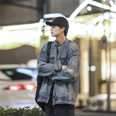 A1009P80秋冬新款青年男生休闲日系港风潮男外套夹克，男装夹克，星座512-6