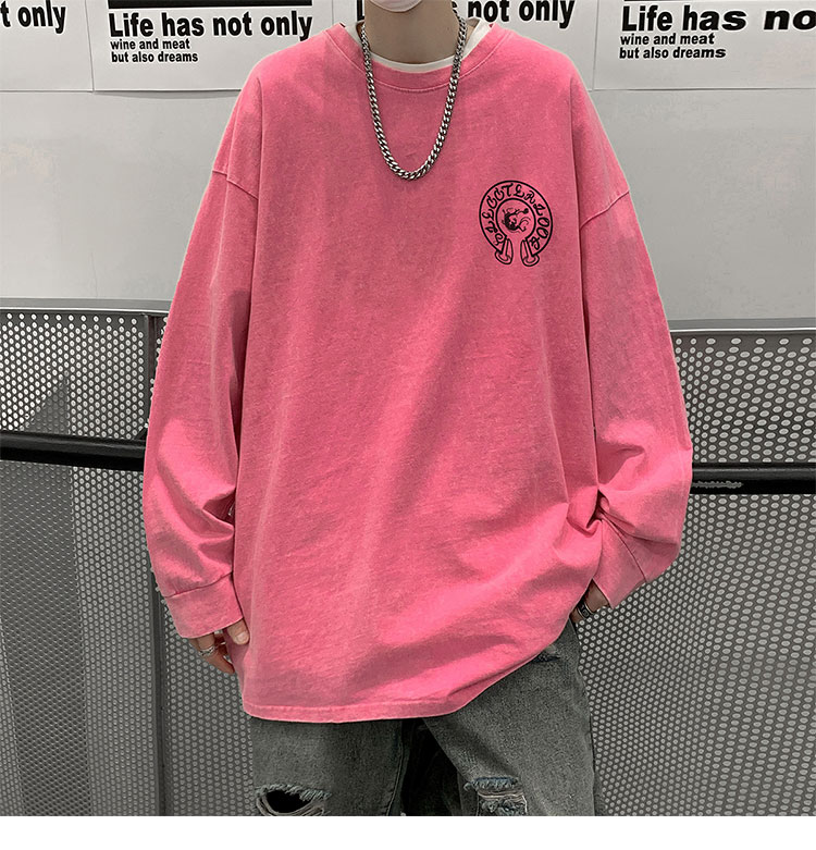 24春季新品水洗长袖T恤XZ203-CT302-P48,男装T恤,星座203