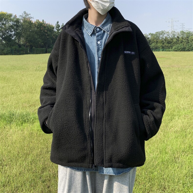 双面穿新款羊羔衣潮流外套秋冬青年学生上衣服W1986-P70,男装棉衣,星座512-4