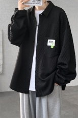 衬衫男秋季新款港风宽松大码提花长袖衬衣CS027-P45，男装衬衫，星座214-3