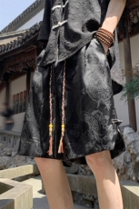 ！2025夏季新款男士龙纹风短裤冰丝五分裤DK272特P33，男装休闲裤，电商B220