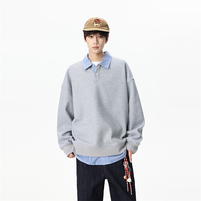 311B-1-9150-P41控89时尚高街套头卫衣拼接宽松休闲百搭上衣，男装卫衣，星座311B-1