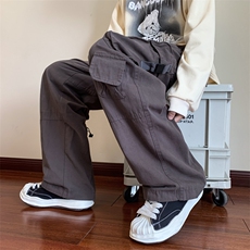 现货工装裤男夏季潮牌直筒裤日系复古潮流冲锋裤子K5249-P55，男装休闲裤，星座512-4
