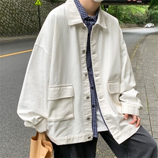 JK6089/P68秋装新款港风工装立体大口袋水洗夹克男女大码上衣，男装夹克，电商A141