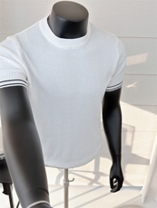 冰丝针织短袖肌理感圆领套头T恤K87001-P53，男装T恤，星座1012-1