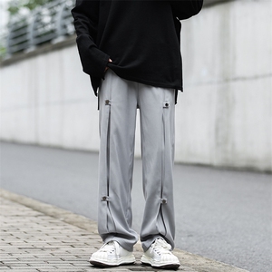 美式vibe排扣运动裤男秋季宽松垂感休闲裤机能风拖地裤 K5607-P35图片
