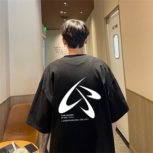 220g纯棉美式夏季短袖t恤男DT406-特批19 控38图片