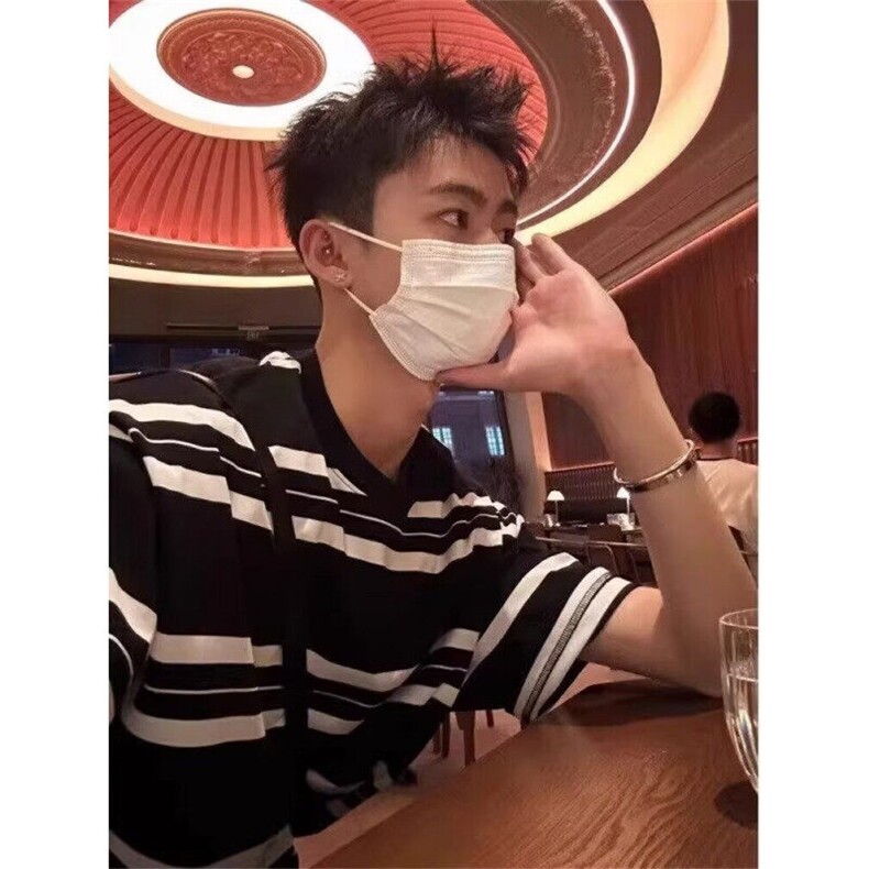 网络图现货美式潮流索罗娜条纹休闲百搭圆领短袖T恤JQ032-P36,男装T恤,星座715-7
