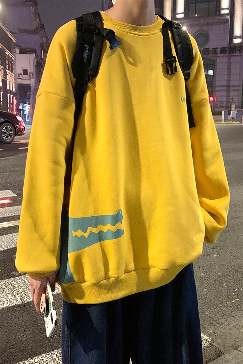 S6082-P35春季圆领卫衣男大码韩版宽松长袖外套男,男装卫衣,电商A040