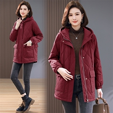 时尚百搭女士棉服外套保暖显瘦中长款羽绒棉衣冬季潮流单品，女装棉衣/棉服，韩派