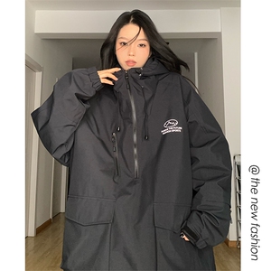 冬季印花防水保暖大口袋中性连帽滑雪服加棉加厚棉服外套M33-P145图片