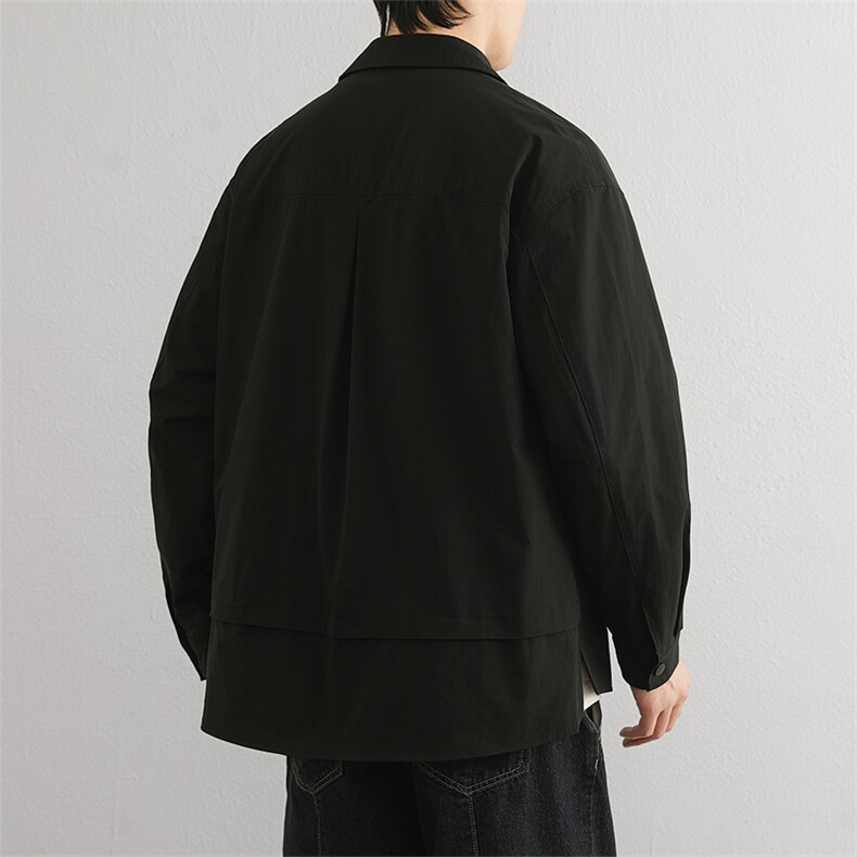 轻奢外套男士春秋季2026新款潮牌高级感翻领夹克衫宽松休闲上衣服,男装夹克,星座914