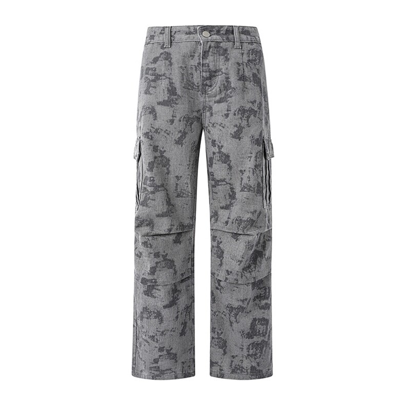 25年春牛仔洗水休闲裤宽松工装裤3D平铺图现货C323-1-C7819-TP58，男装休闲裤，电商C323-1