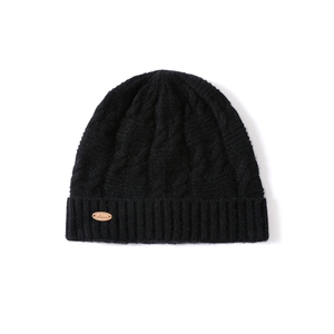秋冬季新款简约百搭男女同款小麻花羊绒帽子图片