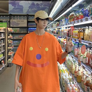 现货男装圆领短袖夏款宽松休闲T恤衫上衣D201-DM95-P30图片