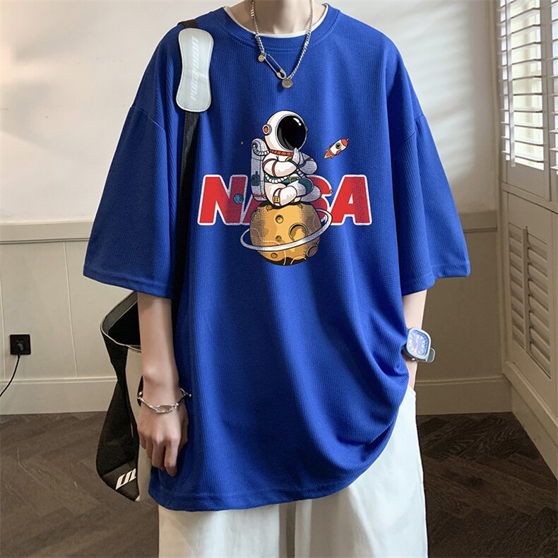 华夫格t恤男短袖男大码五分袖酒店风HT73289-P22,男装T恤,电商A040