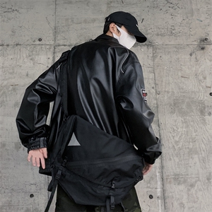 春季新款机车服夹克男潮炸街痞帅外套宽松赛车潮牌JK079-P83图片