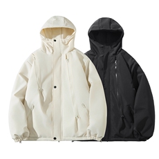 美式设计棉衣防风连帽夹克款棉服男保暖外套A061-AJ00492-特P75，男装夹克，电商A061