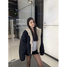 A462-P128美式座山雕毛领加绒加厚棉服夹克冬季cleanfit工装外套，男装夹克，星座911
