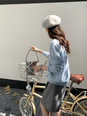 2025年秋季宽松型通勤单件长袖羊毛衫，女装羊毛衫，纳驰羊绒