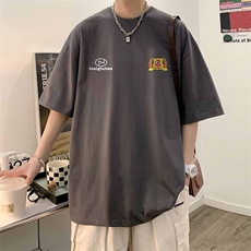 抖音得物二开现货220克夏装重磅美式高街宽松短袖t恤MT268，男装T恤，电商A486-1