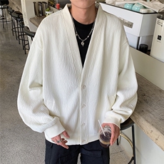 已下单24083-P85秋季新款简约百搭针织衫开衫男士宽松大码外套，男装针织衫/毛衣，电商B280-1（原A049）