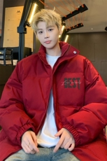 ！2025秋冬新款男士立领棉衣印花百搭棉服外套MY301特P55，男装棉衣，电商B220