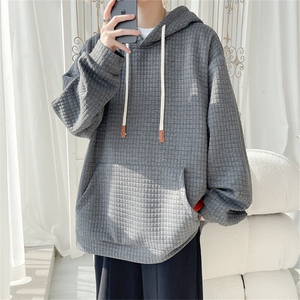 WY209/P60春装新款连帽卫衣男美式潮宽松运动大码ins潮流复古外套图片