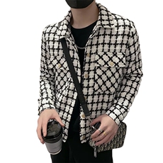 黑色2024秋季新品社会小伙男士修身夹克外套JK238-P118-控158，男装夹克，电商A108