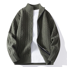 25871-特P68秋季时尚休闲毛衣开衫男针织衫简约麻花夹克外套，男装针织衫/毛衣，电商D310B