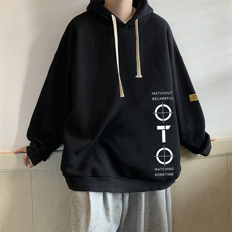 纯棉连帽卫衣男大码运动帽衫宽松薄WY2114-P35加绒款-P40,男装卫衣,电商A040