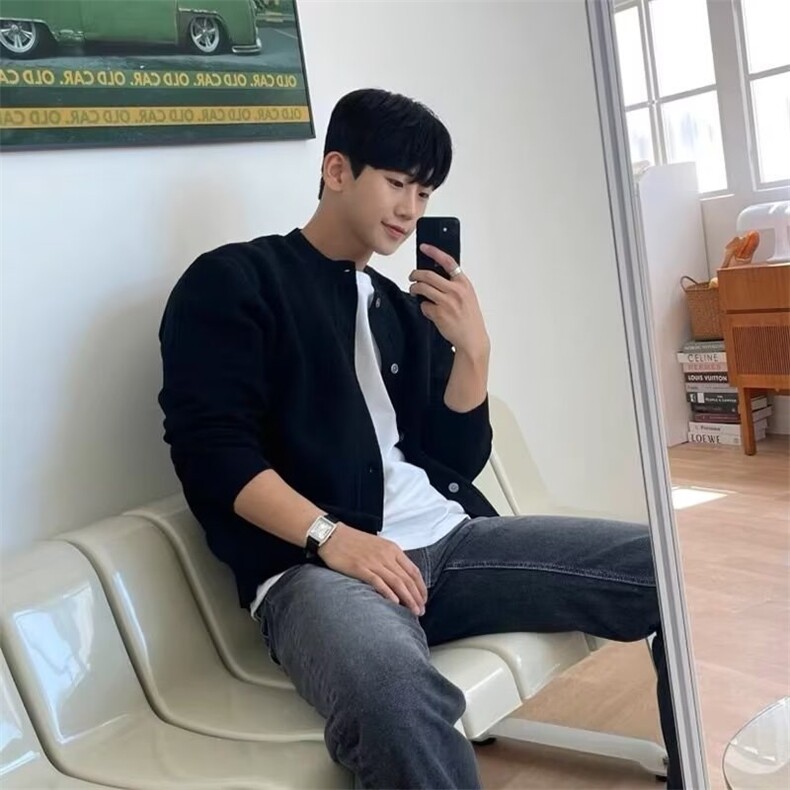 针织开衫男生春秋季韩系圆领外套慵懒风痞帅毛线衣上衣MZ37,男装针织衫/毛衣,星座1116A（原606A-3）