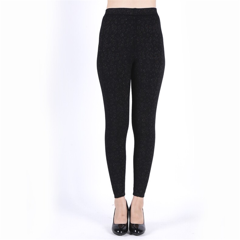 2024年秋冬新款女款金银丝祥云裤修身薄款，女装打底裤，暖星羊绒