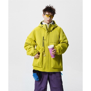 现货5W件冬季三防美式boxy解构连帽雪山冲锋衣棉衣男女棉服厚外套图片