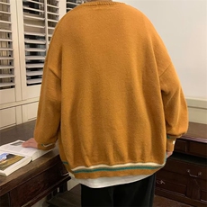 开衫毛衣男女秋季慵懒风宽松针织衫ins潮牌拼接休闲外套0138-p50，男装针织衫/毛衣，星座1008