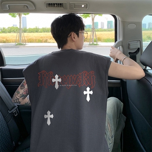 量大优 得物抖音高品质重磅230克美式印花无袖t恤背心WB306 特P18图片