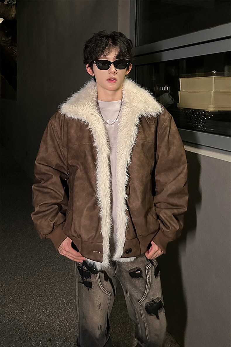 405A美式高街大毛领短款棉衣座山雕棉服MY25809-特批100控178，男装棉衣，星座405A